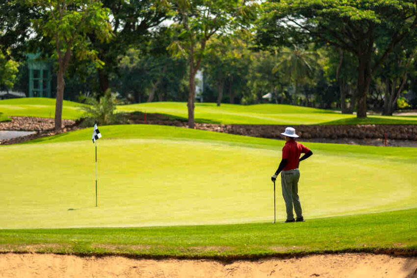 Pondering over the green at Pres