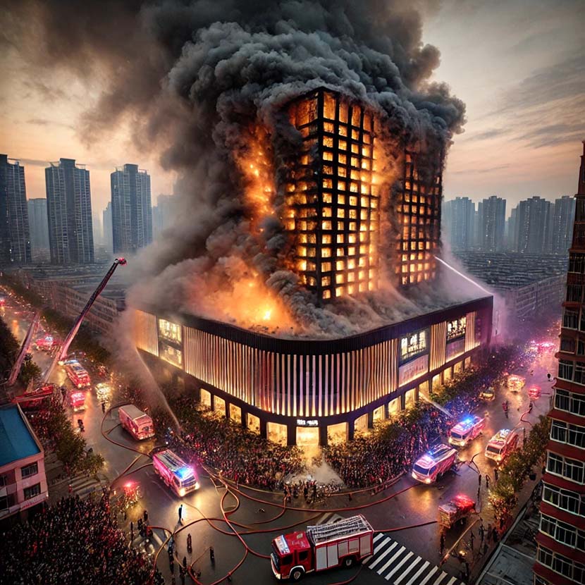 At least 16 dead as massive fire engulfs 14-storey shopping centre in the city of Zigong located in China’s Sichuan province – Travel And Tour World