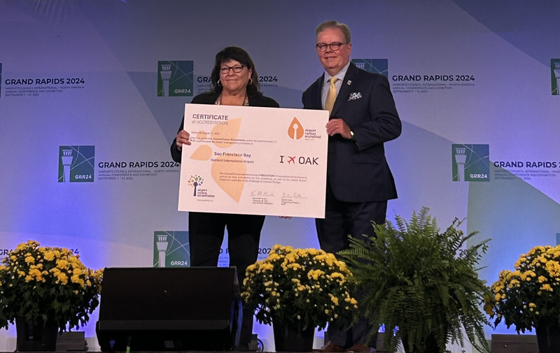 Oakland International Airport Hits New Carbon Benchmark with Level Three Status at ACI 2024 Conference in Grand Rapids, Michigan