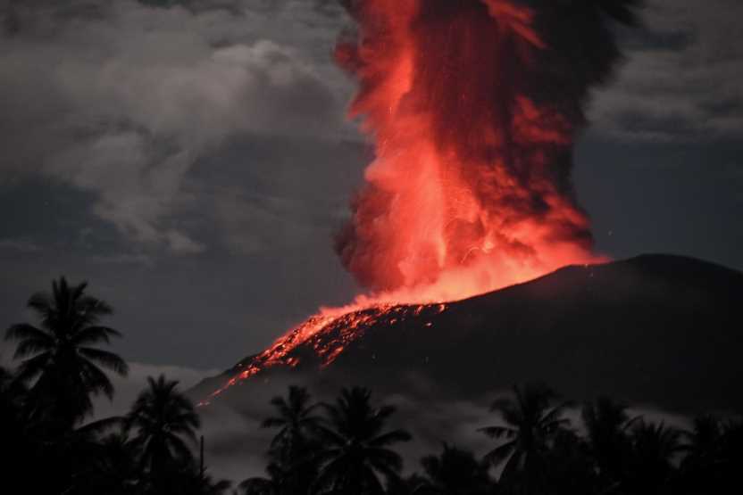 Indonesia’s Mount Ibu erupts over 1,000 times in January, Raising tourism and safety concerns